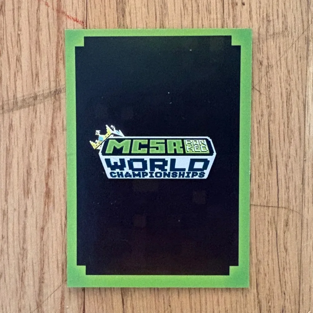 MCSR World Championships Anco Trading Card Ludwig Minecraft Speedrun LA 2026‎